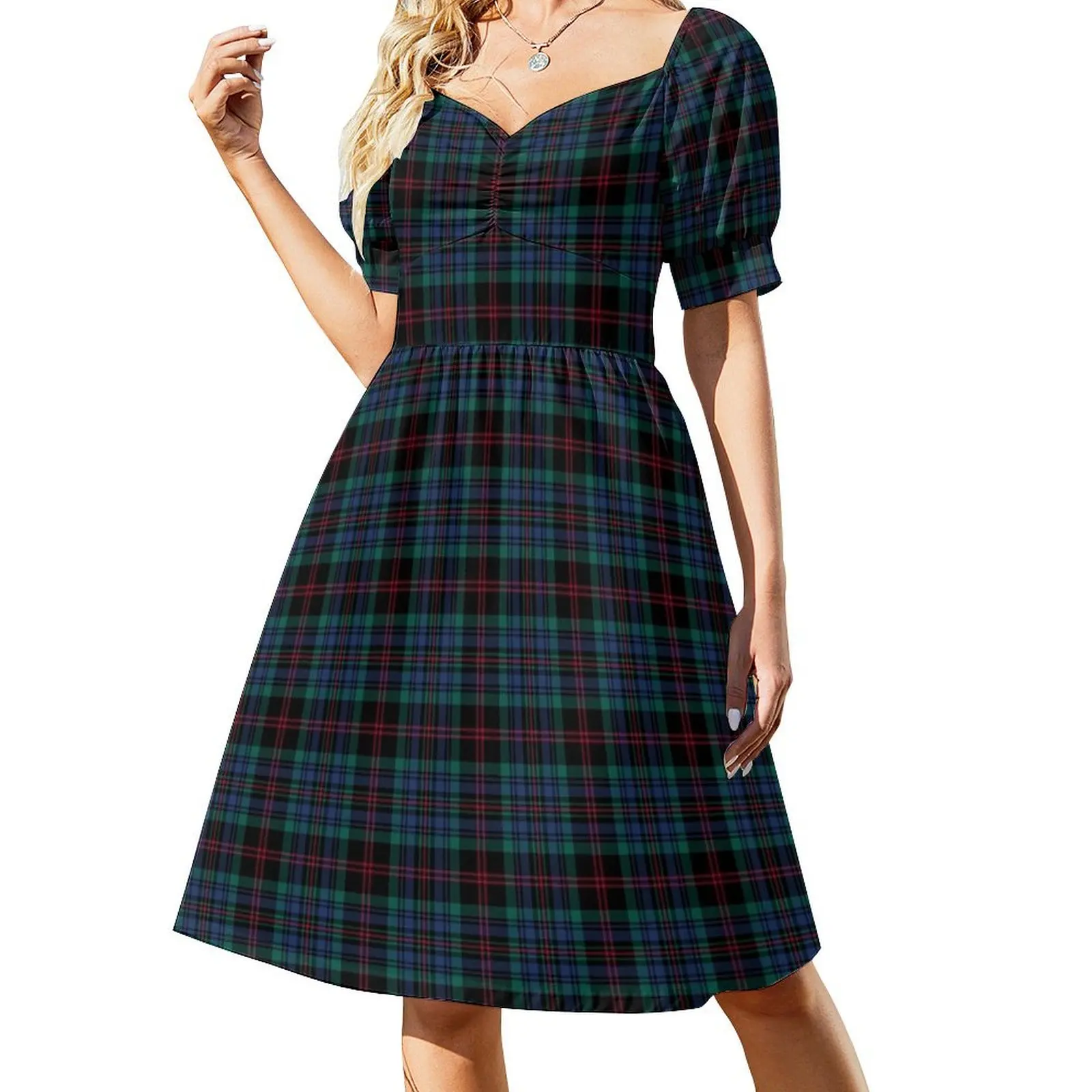 Daly Tartan Pattern Irish Plaid Short Sleeved Dress elegant dresses plus sizes birthday dress for women Woman dresses Dress