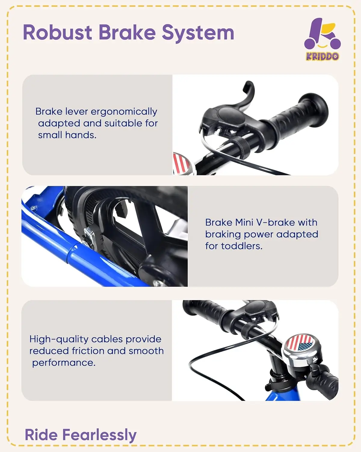 Bicicleta de equilibrio profesional para niños pequeños de 2 años con freno de mano y soporte, bicicleta de empuje de 12 pulgadas, bicicleta de regalo para niños y niñas de 2 a 5 años, azul