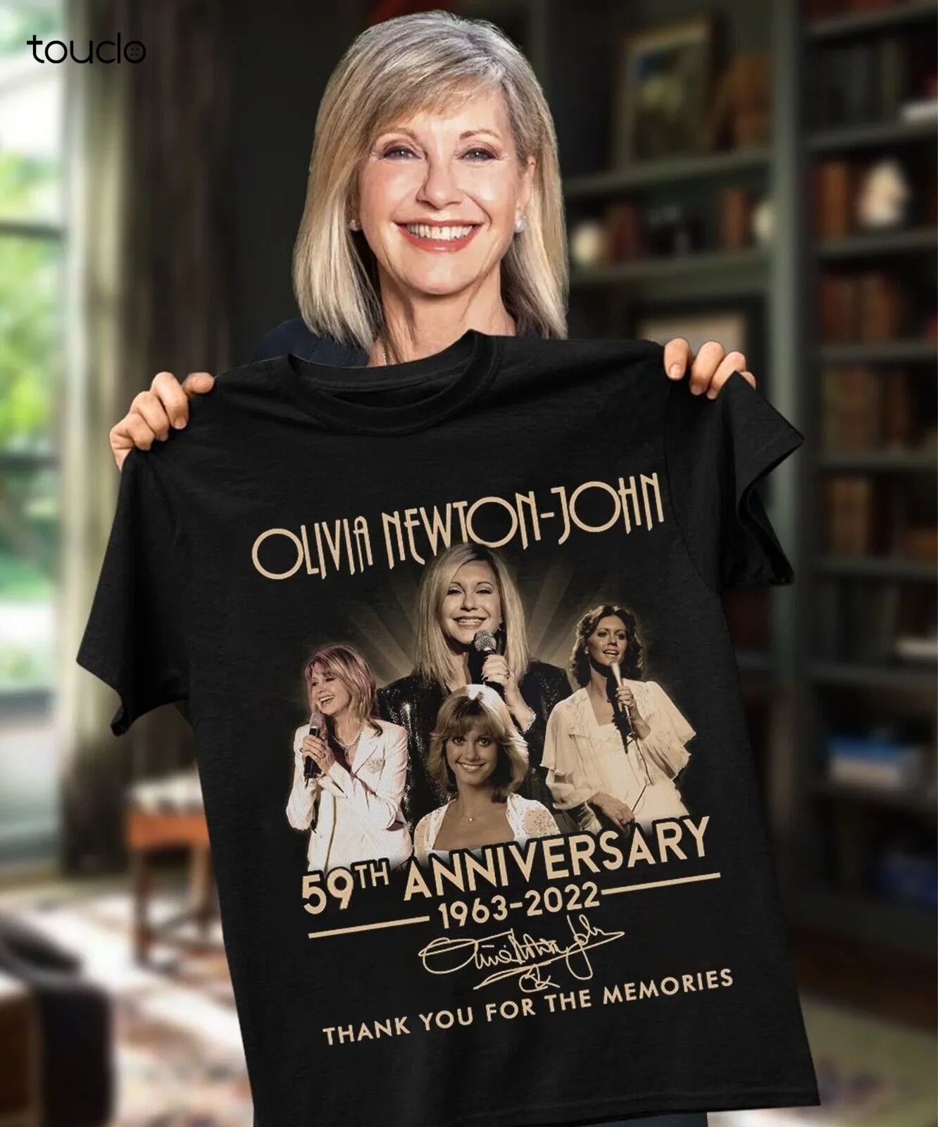 Olivia Newton-John 59Th Anniversary 1963-2022 Signature T-Shirt Unisex Size Fashion Tshirt Summer Women Shirts Xs-5Xl