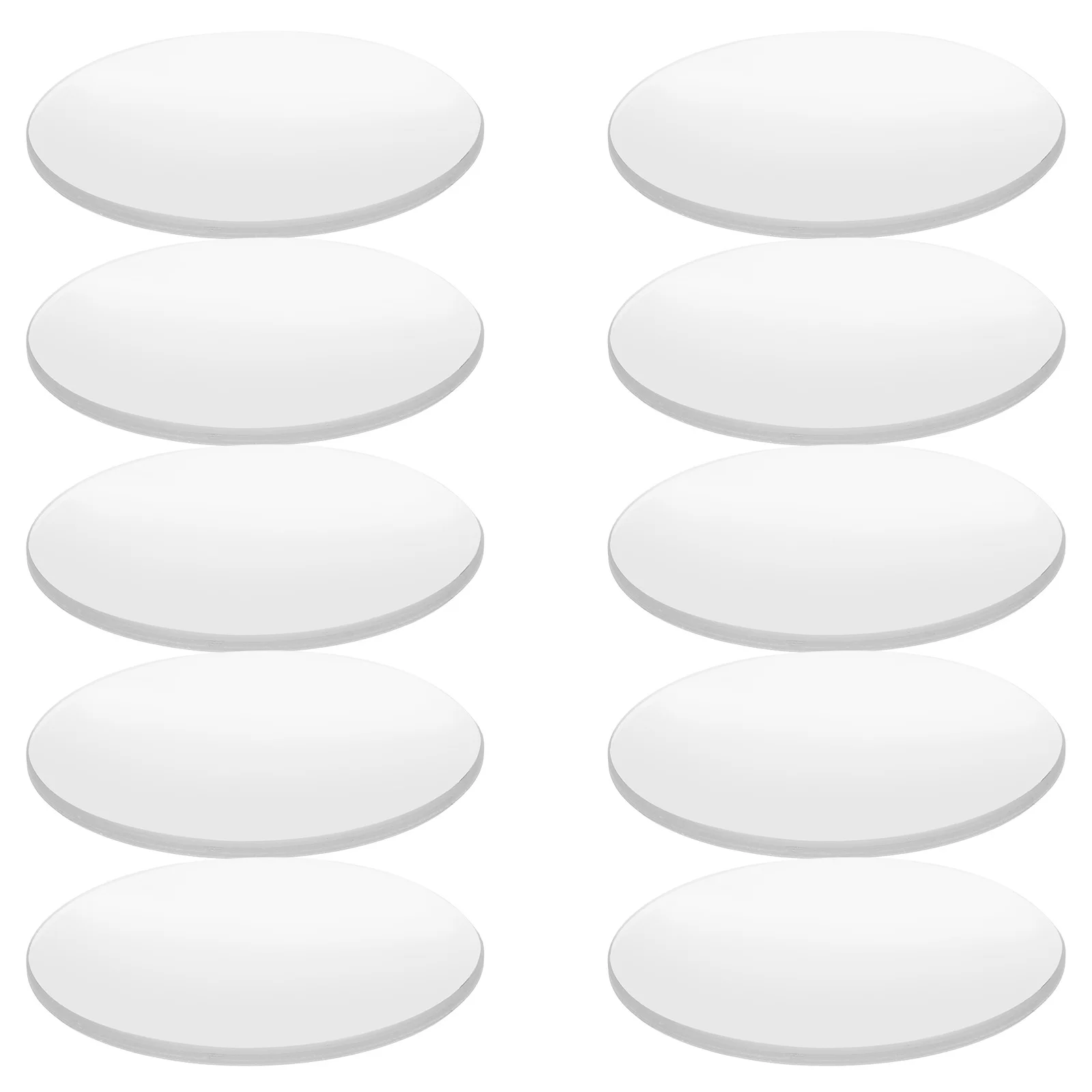 10Pcs Magnifying Acrylic Lens Double Convex Optical Lens Clear Magnifier Replacement for Reading Craft Science Teaching Aid