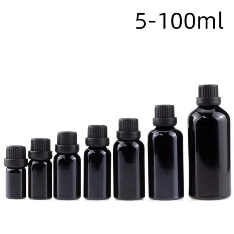 

Refillable Empty UV Black Bottle with Orifice Reducer Dropper and Cap Perfume Aromatherapy Glass Bottles for Essential Oils