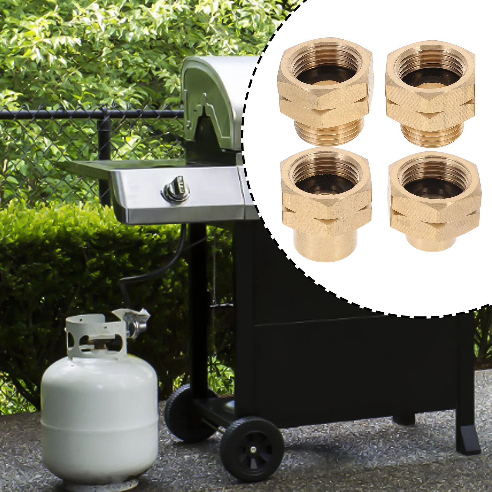 

4Pcs European Gas Cylinder Adapter Propane Gas Tank Converter Outdoor Camping Stove Connector Wear-Resistant Camping Tool