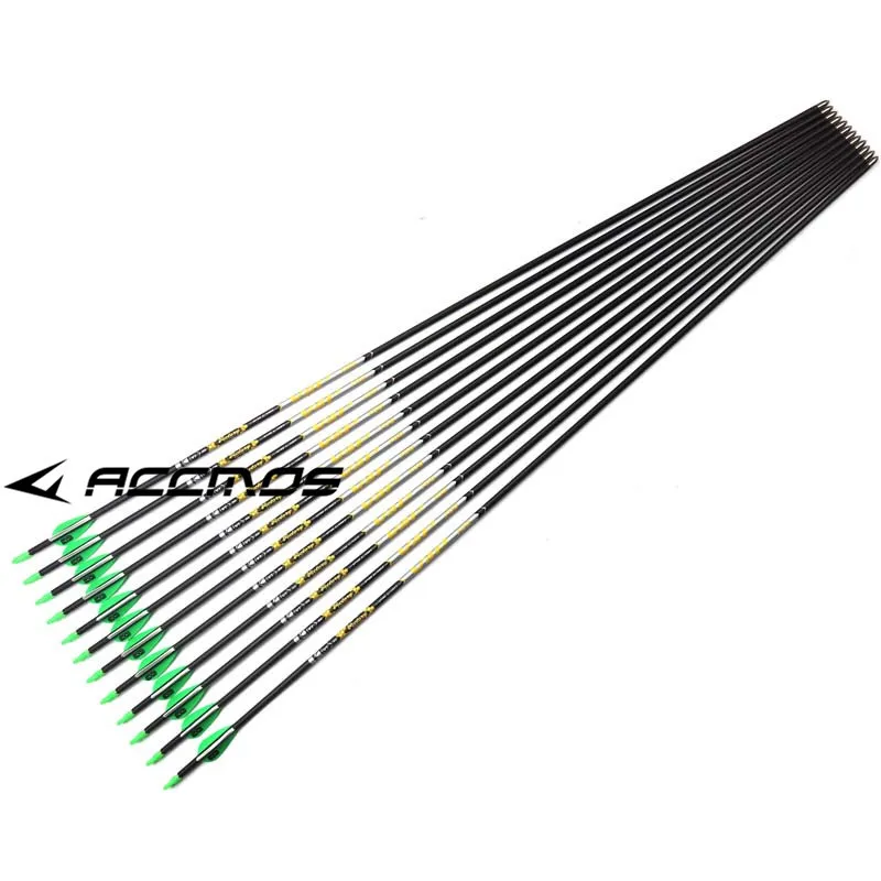 Archery Accessories VAP V1 700 Carbon Arrows ID4.2mm with EASTON Feathers Arrowheads Ready Made for Recurve Bow Hunting Shooting