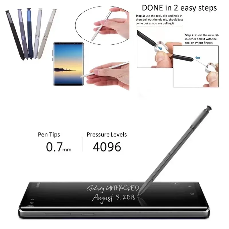 Original Touch Screen Stylus S Pen For Samsung Galaxy Note 8 SM-N950 N950P N950V SM-N9508 Replacement Capacitive Stylus Pen+Logo