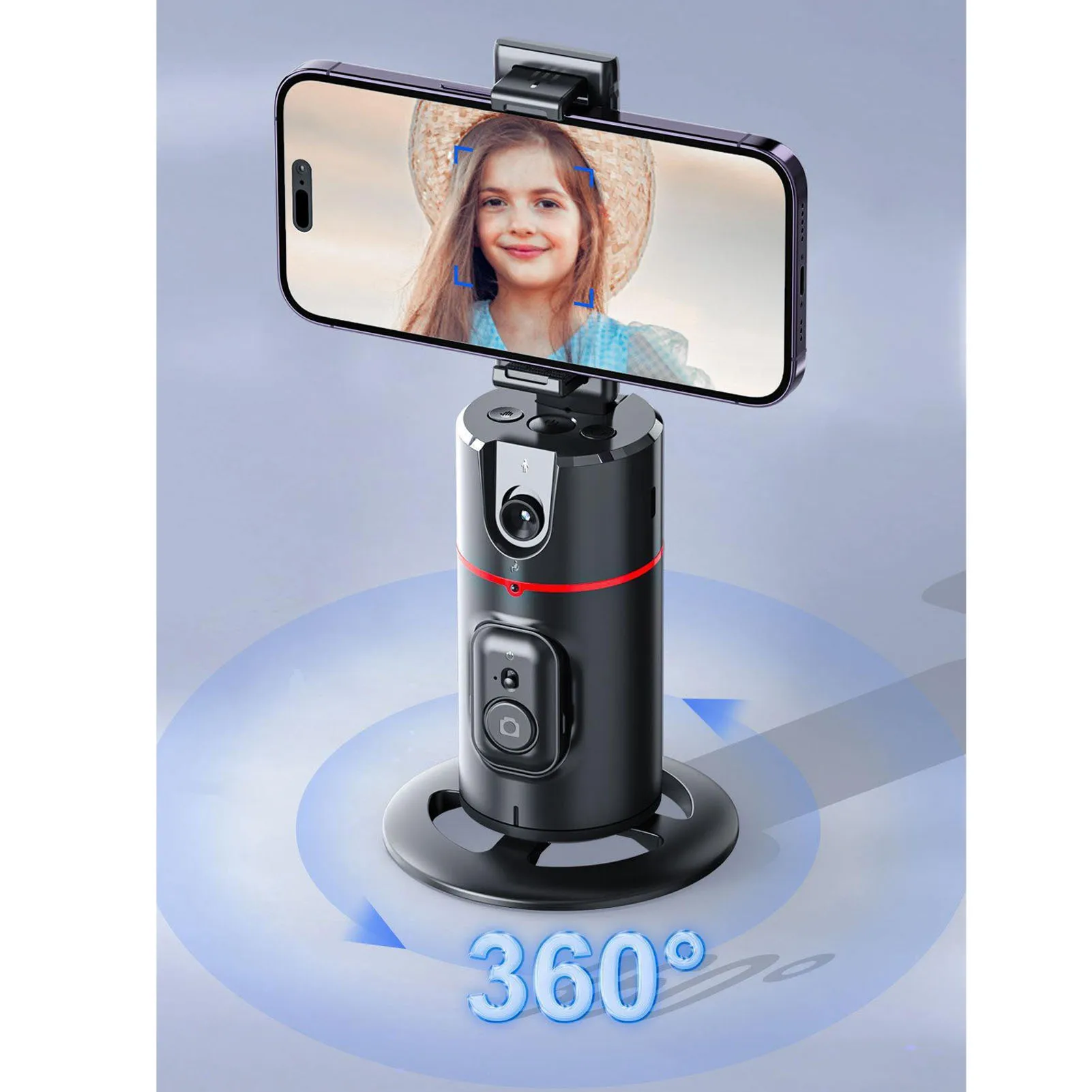 

Face Tracking Phone Stabilizer Adjustable Angle Portable Bluetooth Remote Control Auto Tracking Phone Selfie Holder for Selfie
