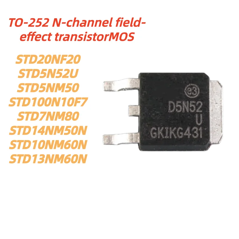 10Pcs 100% New Quality STD14NM50N STD10NM60N STD20NF20 STD100N10F7 STD5NM50 STD5N52U STD7NM80 STD13NM60N TO-252 MOS In Stock