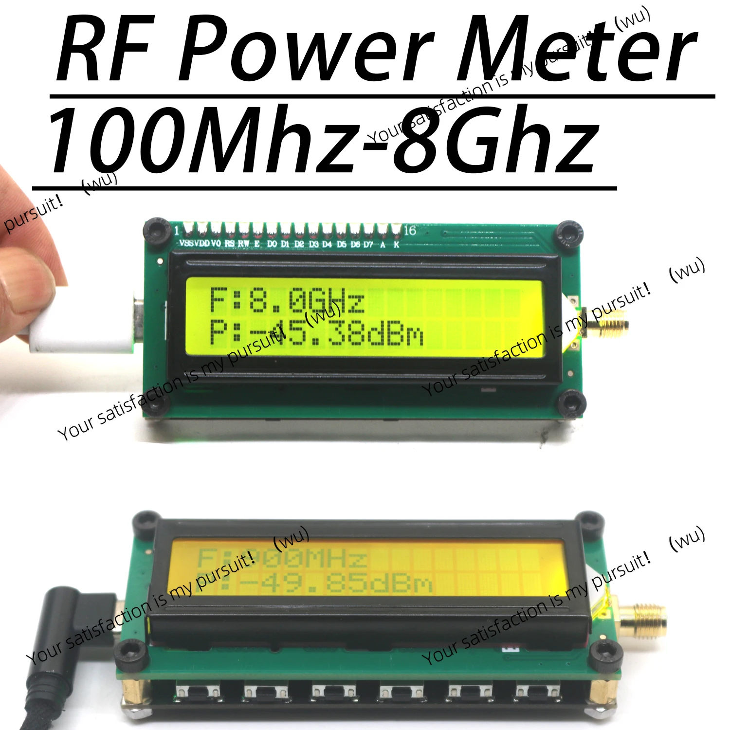 For 1MHz-8Ghz AD8319 RF Power Meter ARW227 2.4GHz Radio Antenna Amplifier Gain Signal Detector 915M 1.2G 1.5/2 4/5.8 GHz