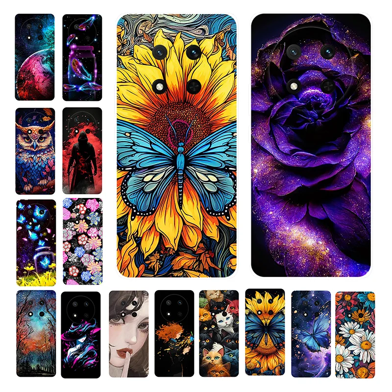 For Honor X9C Case Butterfly Silicone Soft Back Cover Protective Shell For Honor X9C X 9C X 9 C HonorX9C Phone Case