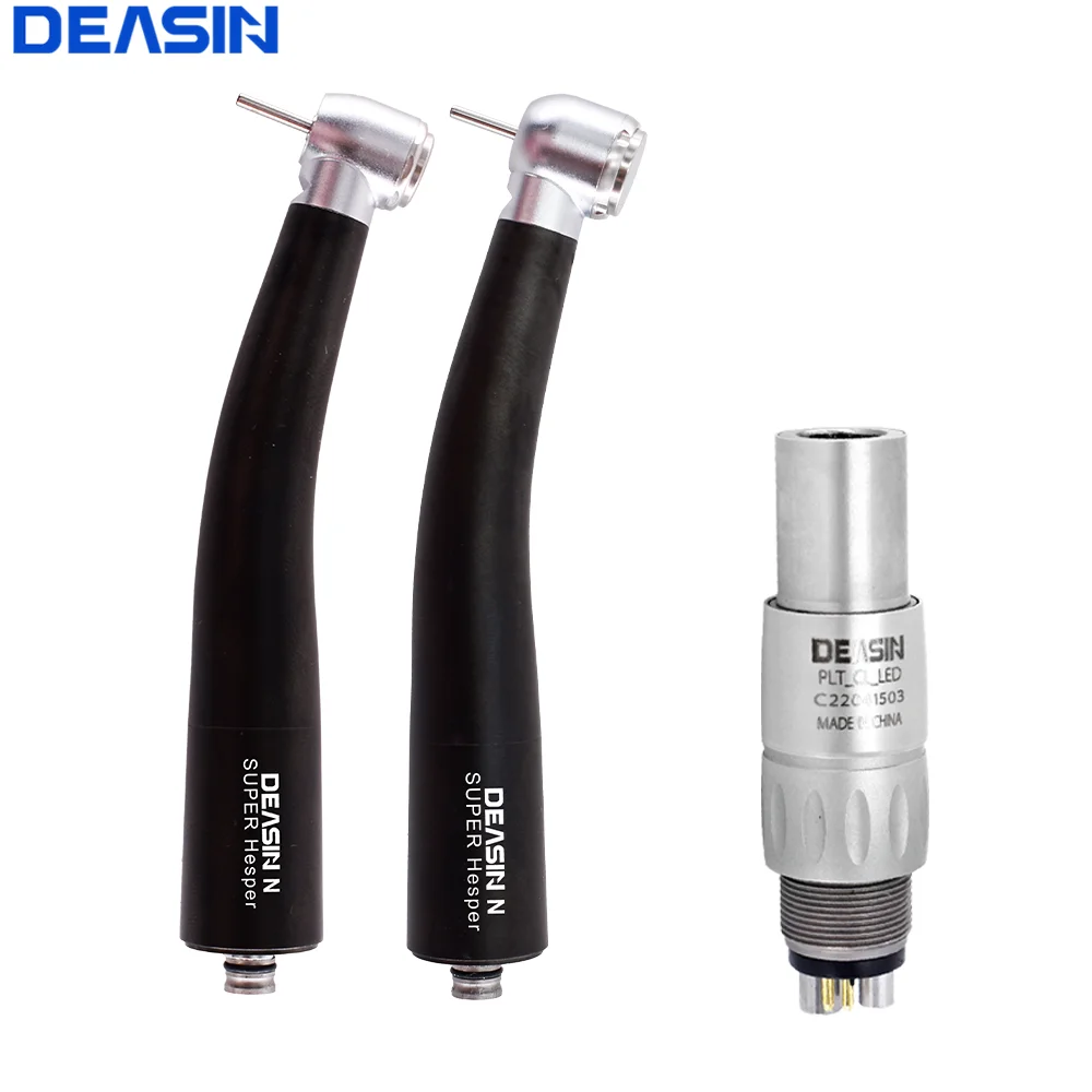 DEASIN Dental 45/standard/Torque Head Fiber Optic Handpiece Air Turbine Ceramic Bearing Dentist Tool Compatible for NSK coupler