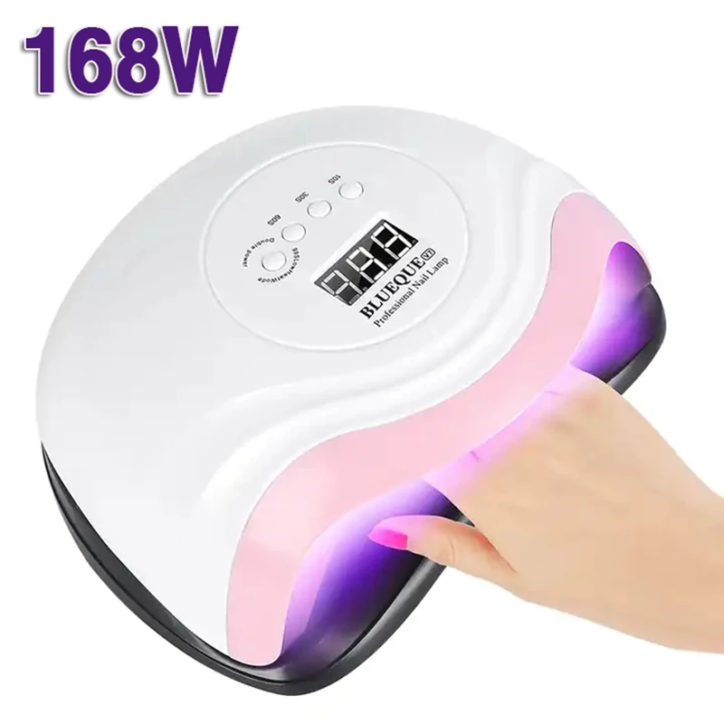 

168W UV LED Nail Lamp for Manicure Nail Dryer Machine UV Lamp For Curing UV Gel Nail Polish With Motion sensing Gel Drying Tools