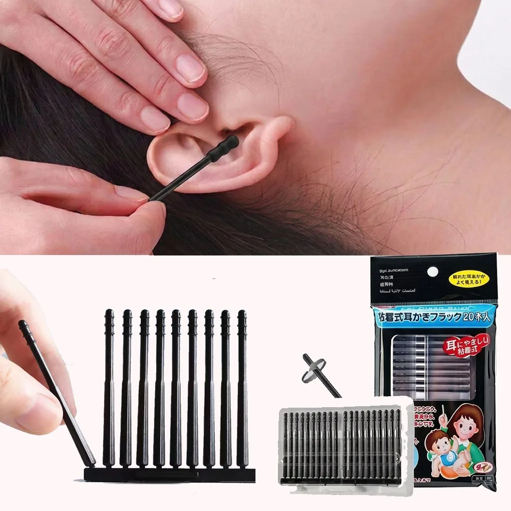1/3/5/10Boxes Silicone EarWax Remover Sticky Ear Picks Disposable Adhesive Earpick S/L Reusable Ear Cleaner for Kids & Adults