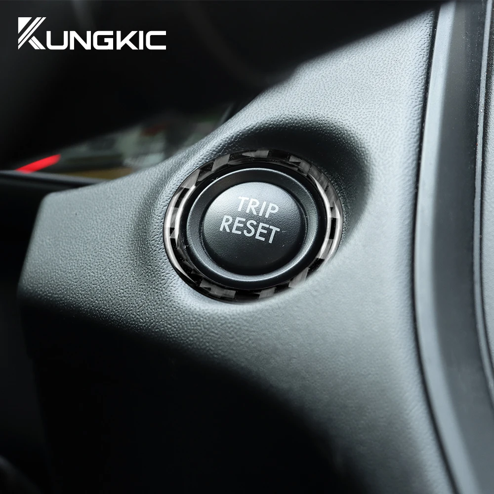 Anillo Adhesivo de Fibra de Carbono Suave para el Botón de Reinicio del Tablero, para Subaru BRZ GR86 WRX VB WRX STI 2022 2023 2024 2025 2026, Accesorios para Auto
