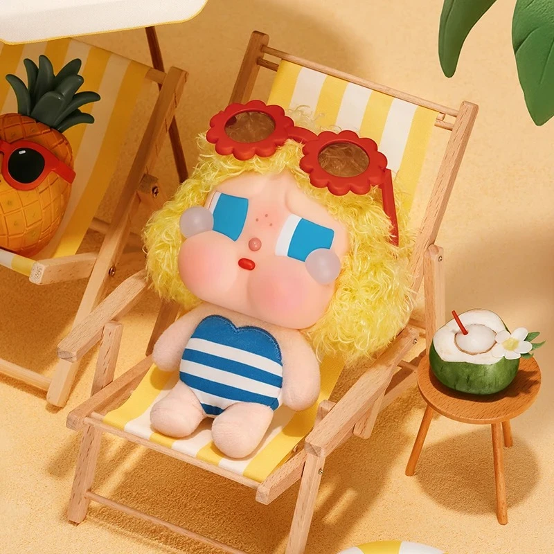 

Hot CRYBABY Vacation Mode on Series POP MART Genuine Blind Box Vinyl Plush Pendant Mystery Box Cute Toys Popmart Plushies Figure