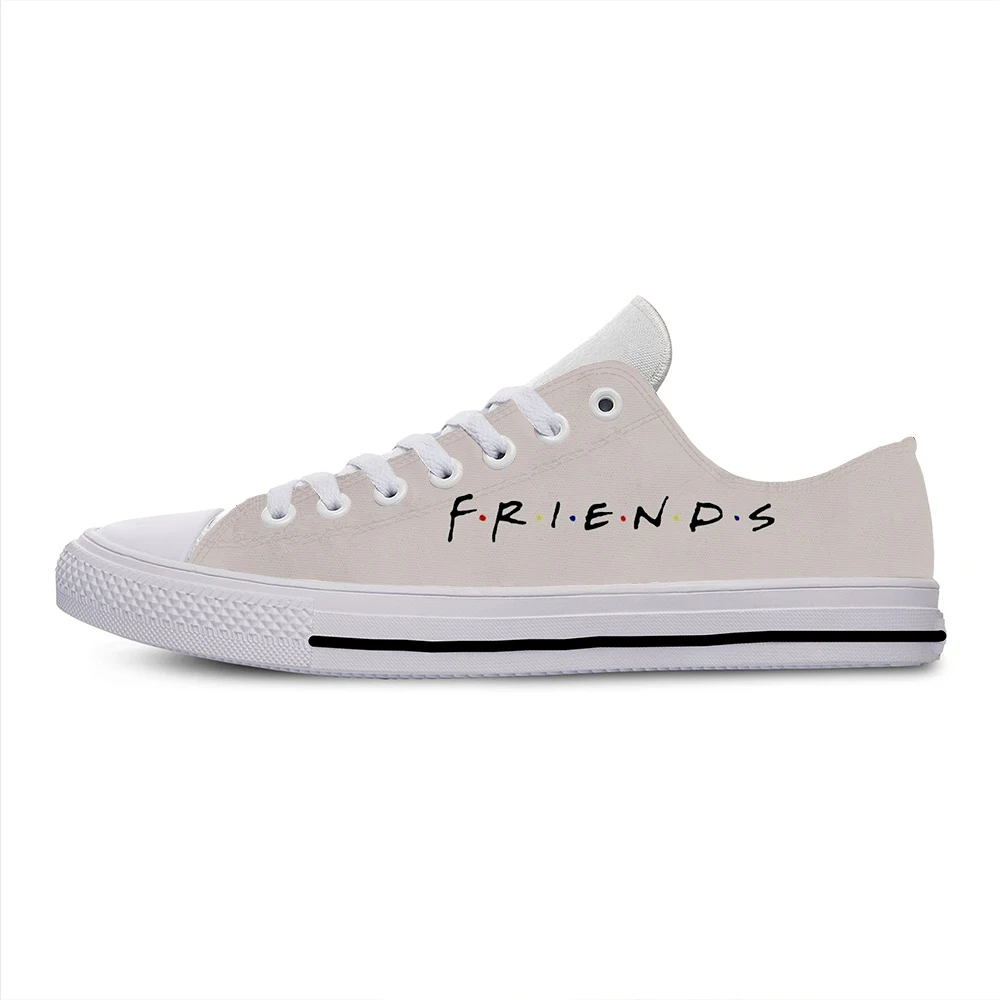 Friends TV Show Anime Cartoon Cute Fashion Funny Casual Cloth Shoes Low Top Lightweight Breathable 3D Print Men Women Sneakers