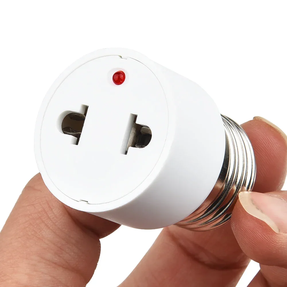 Adaptador de enchufe de lámpara de Base de bombilla E27 a enchufe de EE. UU./UE, convertidor de Base E27 a enchufe Regular de EE. UU./UE, uso de