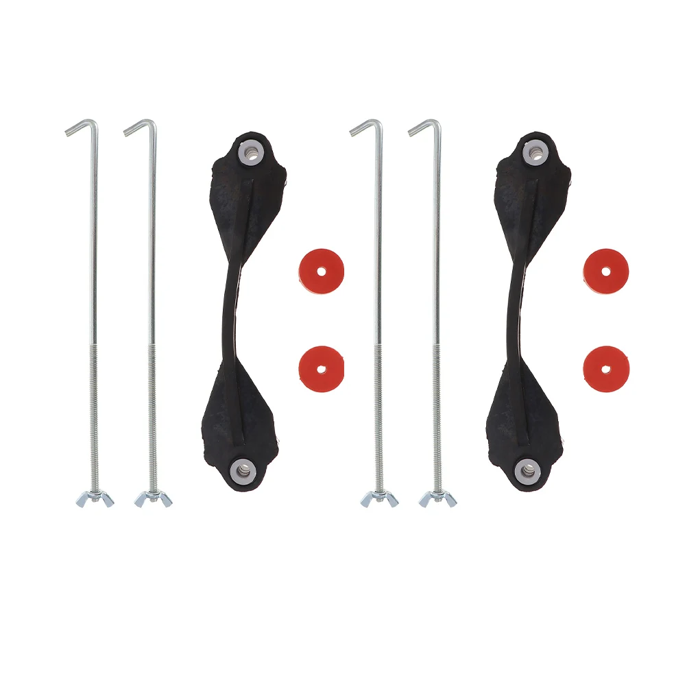 

2Pcs Heavy Duty Rubber Battery Hold Down Brackets Automotive Battery Support Clamp