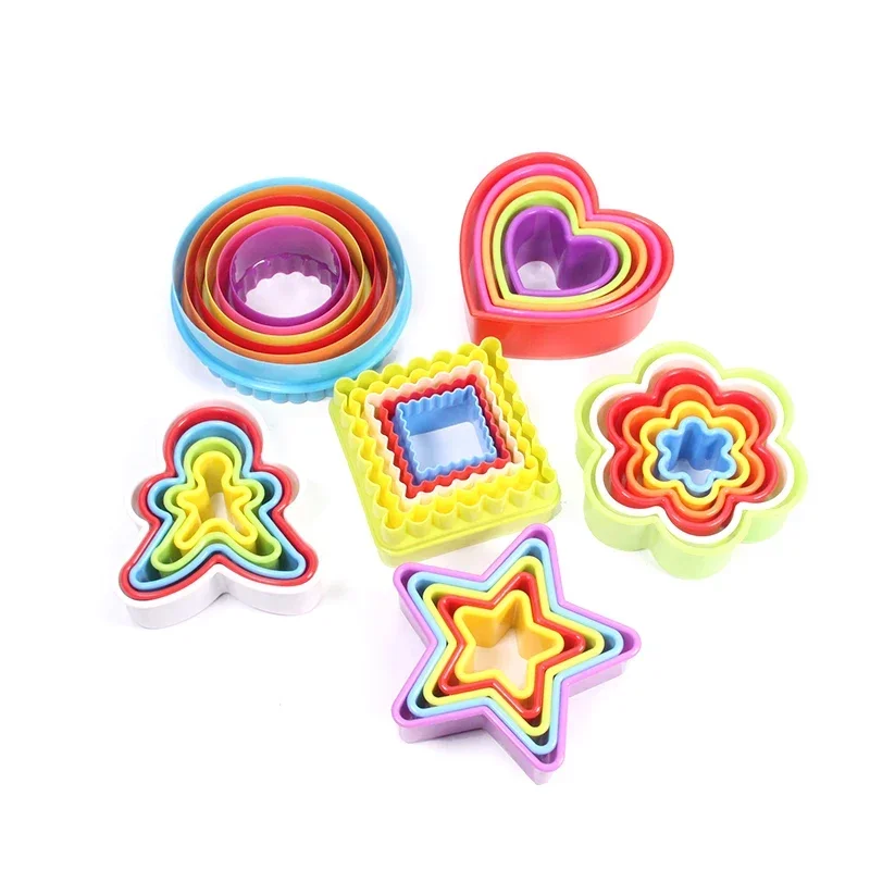 Cookie and Biscuit Cutter Set,Fondant& Sandwich cutters in Various Sizes. Round, Heart, Flower, Square,Tree,Star,Gingerbread Man