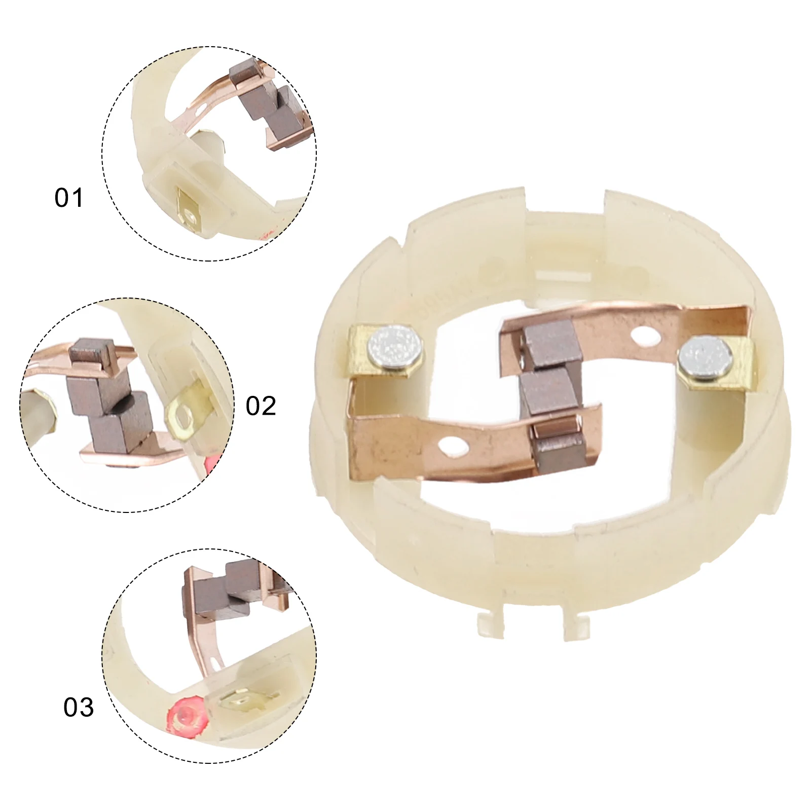 Suporte de escova de carbono compatível com motor RS550, 1 peça, sem necessidade de capa traseira para desempenho eficiente em modelos Bosch