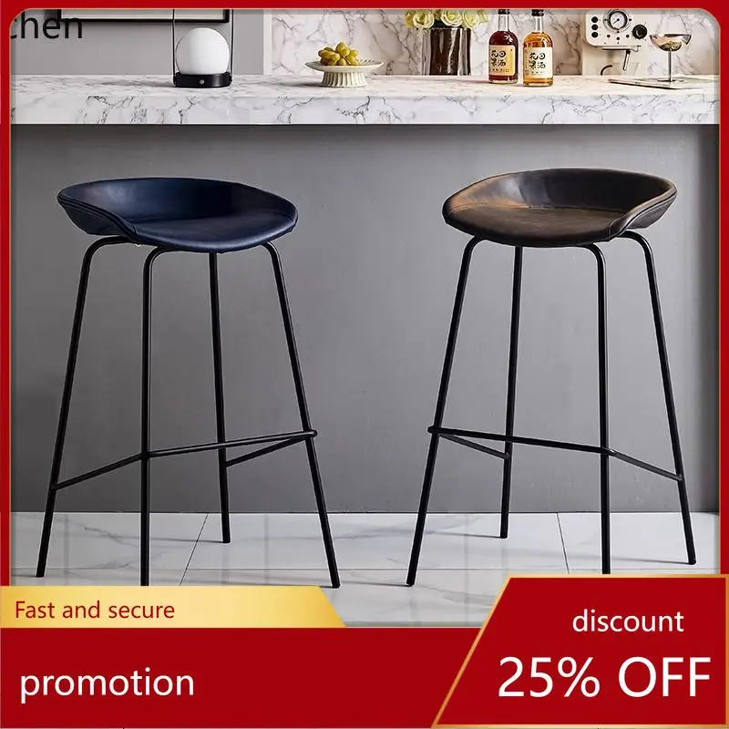 

ZML High-End Backrest Bar Chair Iron Art High-End Island Chair Balcony