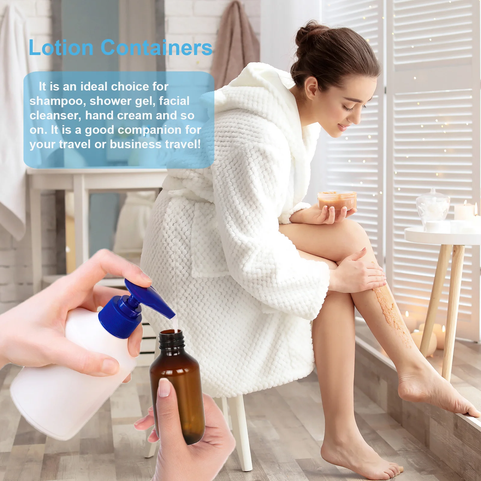 16Pcs Flip Top Bottles 60Ml Refillable Travel Lotion Containers Leak Proof Portable for Shampoo Body Wash Face Toner Cream Sub