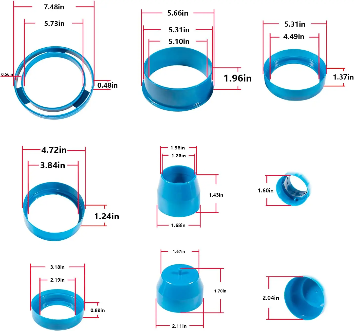 TML Transmissions Tool Lip Seal Installer Protector Kit for Ford AOD AODE 4R70W 4R75W (7 PCS) Auto Tools Professional