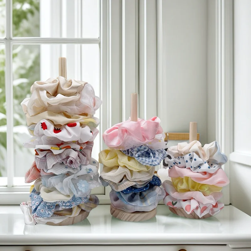 Scrunchie Holder Stand Hair Tie Organizer Hair Accessories Organizer 15-20 Scrunchies Holder Space-Saving Jewelry Holder