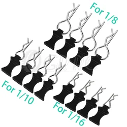 4pcs Metal R-type Car Shell Body Fixed Clips Pin with Tab for Axial SCX10 TRX-4 MJX Hyper Go 1/10 1/14 1/16 1/8 RC Car Parts