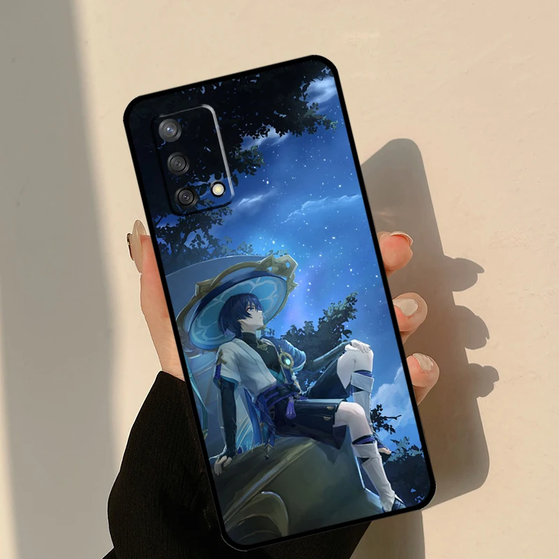 Genshin Impact Wanderer Case For OPPO A17 A16 A15 A57 A77 A96 A93 A91 A53S A9 A5 A31 A53 A52 A72 A94 A54 A74 Coque