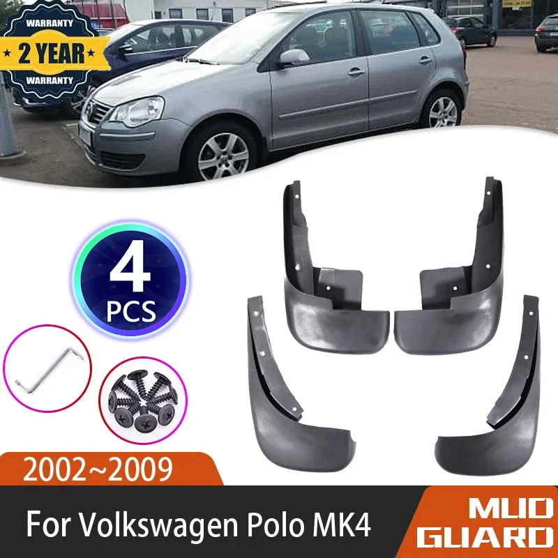 

Mudguards For Volkswagen VW Polo MK4 4 9N 2002~2009 Car Flaps Front Rear Mud Splash Guards Mudflap Car Parts Wheel Accessories