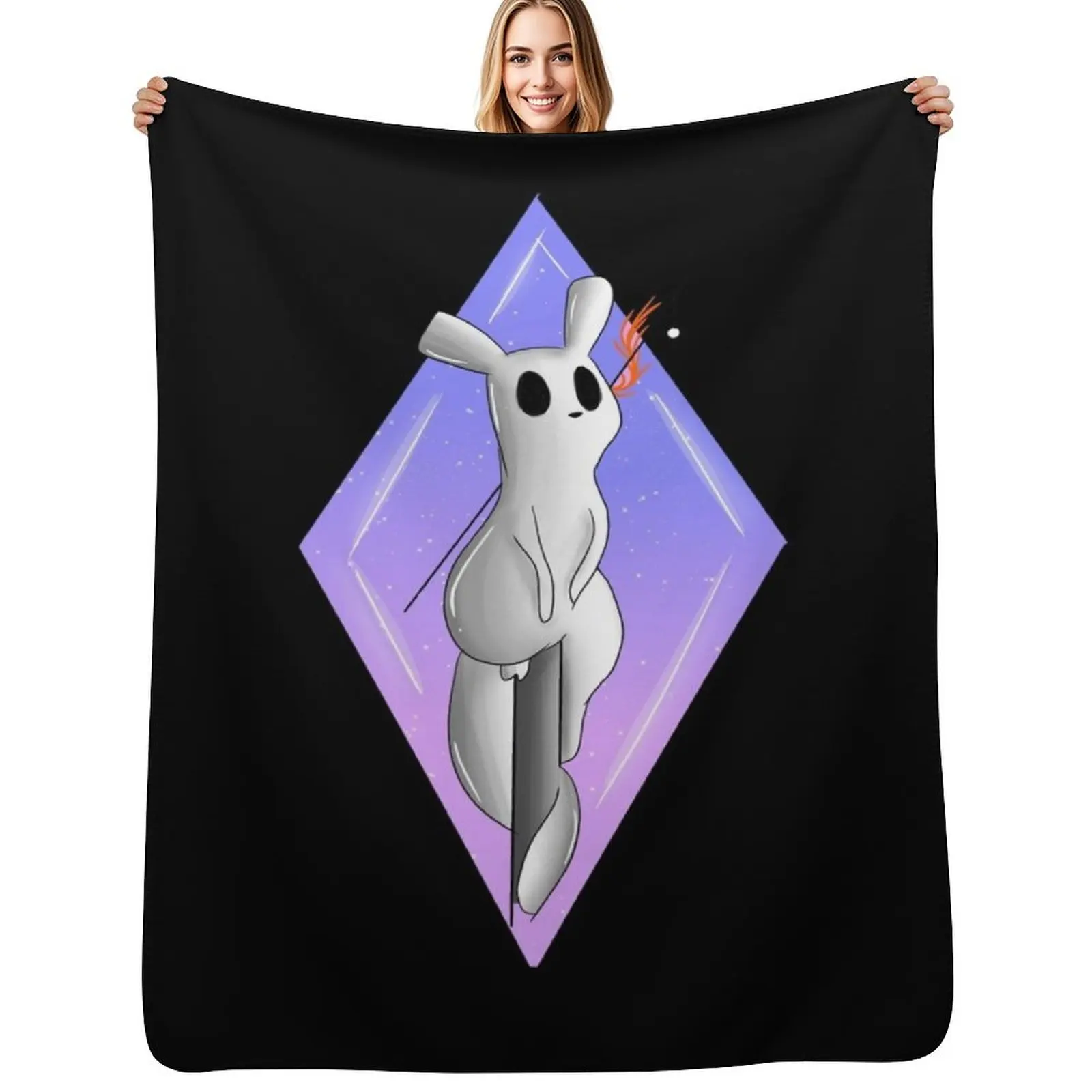 

Diamond Slugcat // Rainworld Throw Blanket Warm Plush Fuzzy Blanket for Living Room