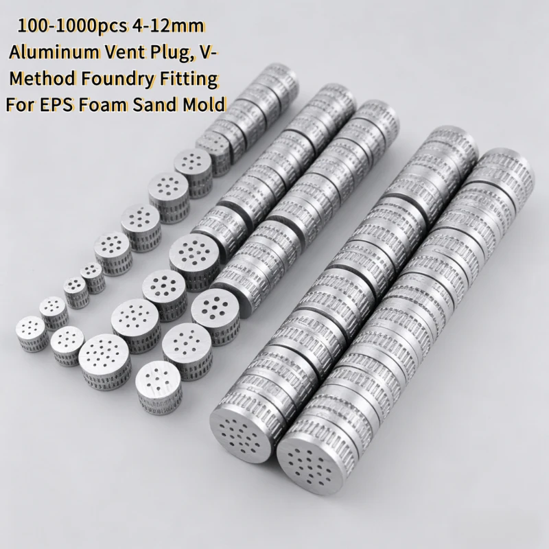 100-1000pcs 4-12mm Aluminum Vent Plug, V-Method Foundry Fitting EPS Foam Sand