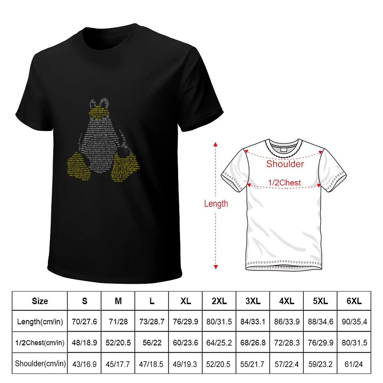Linux Tux - Commands T-Shirt Plus Size Loose Short Sleeve Top