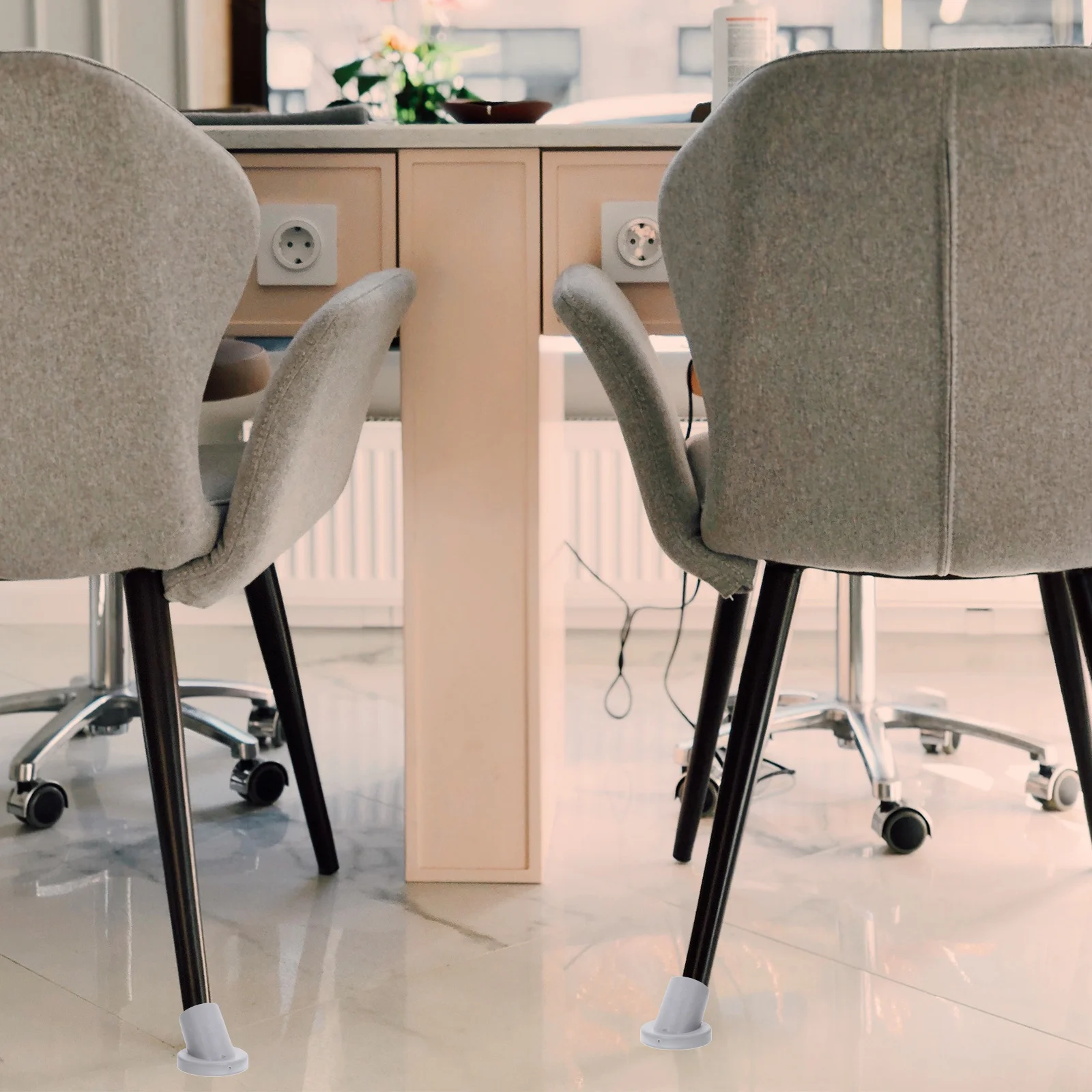 

20Pcs Furniture Leg Protectors Tilted Design Flat Base Shaped for Steady Standing Anti-Scratch Floor Protectors