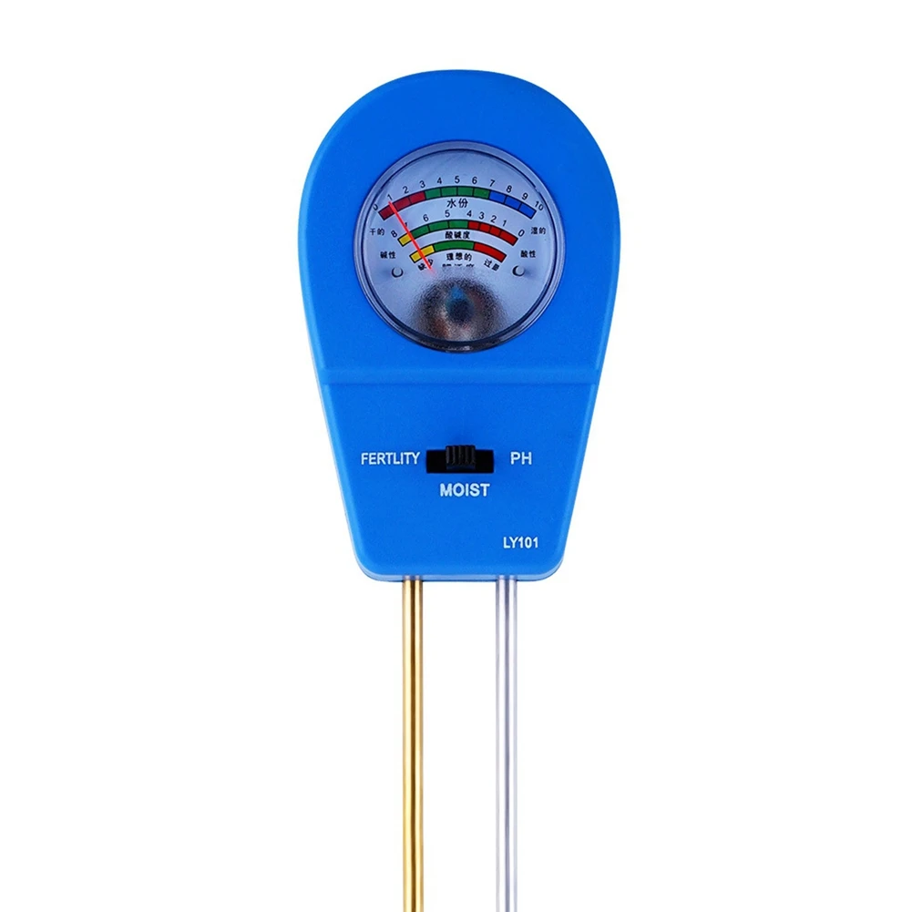 MALL Soil Tester Soil Moisture Meter Soil Ph Tester Test Soil Fertility Suitable for Garden Lawn Care Greenhouse Plants Blue