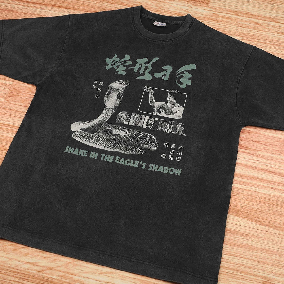 Bad Taste Snake in the Eagle's Shadow T Shirt Jackie Chan Chinese Kong Kung Fu Movie Drunken Master Men's Cotton Printed Shirt