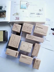 Vintage English Index Wooden Rubber Stamp for Plan DIY Scrapbooking Photo Album Card Making
