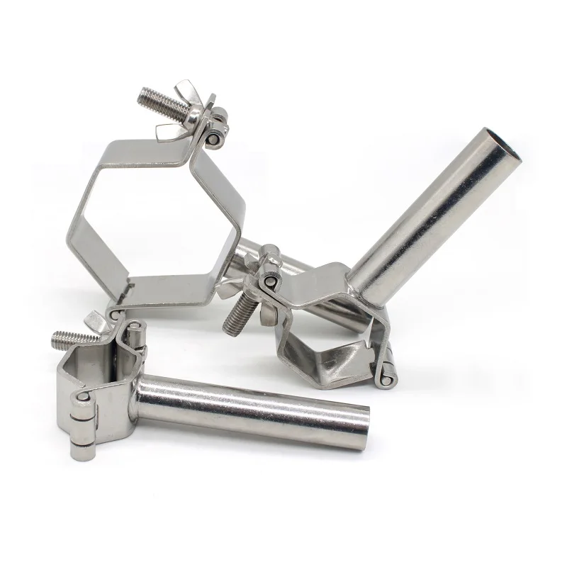 304 Edelstahl Hexagonal Rohr Halterung/Rohr Rack/rohr Klemme/Rohr Befestigung Karte/Desktop Rohr Bracke