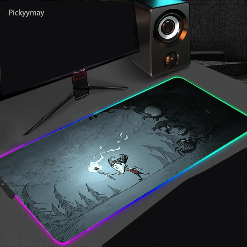 

Dont Starve Mouse Pad RGB Computer Mouse Mat LED With Backlight Anime Gaming Mousepad Keyboard Desk Mats Pc Gamer Table Carpet