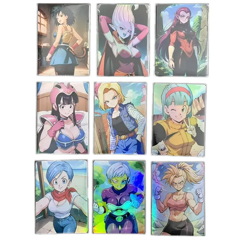 

9 шт./компл. аниме карты Dragon Ball Super Android No. 18 Bulma Super Saiyan, домашняя сексуальная телесная карта, игрушка, подарочная игровая коллекционная карта