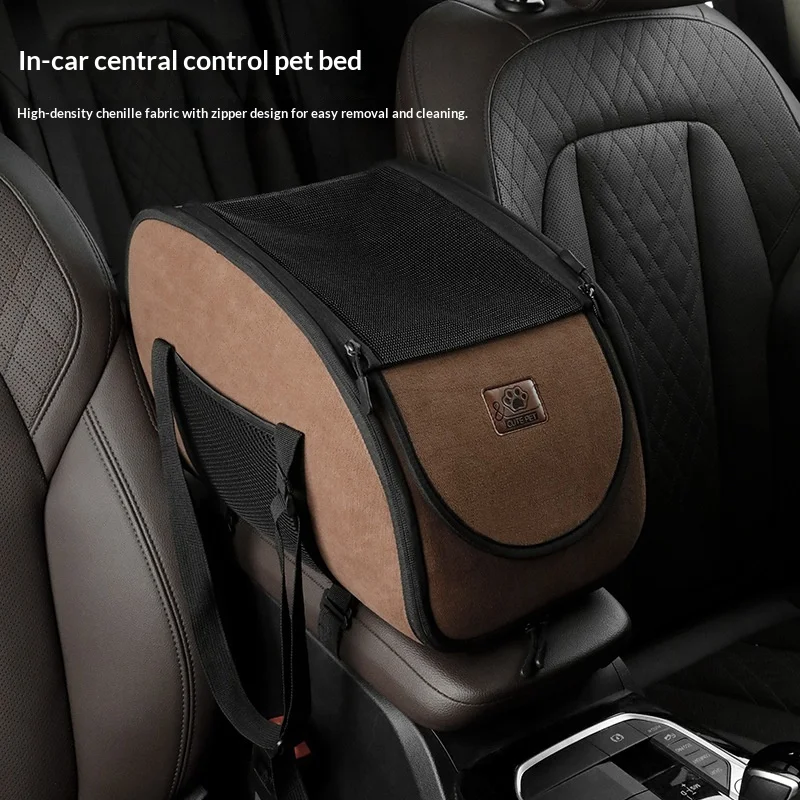 Transportín portátil para perros y gatos en coche: nido de viaje