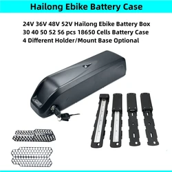 24V 36v 48v 52v Hailong 1 Down Tube Shark Ebike Battery Box 30 40 50 52 56 pcs18650 cells E-bike Battery Case Battery Housing