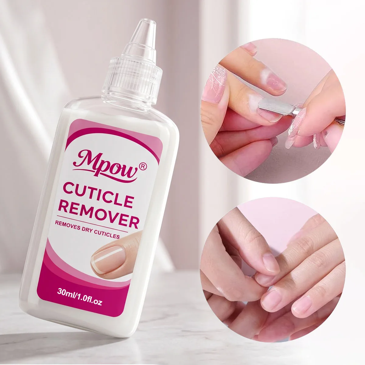 Mpow 30ml Nail Care Cuticle Remover Liquid Drop Bottle Soften Dead Skin for Nail Prep Nail Art Manicure Tool