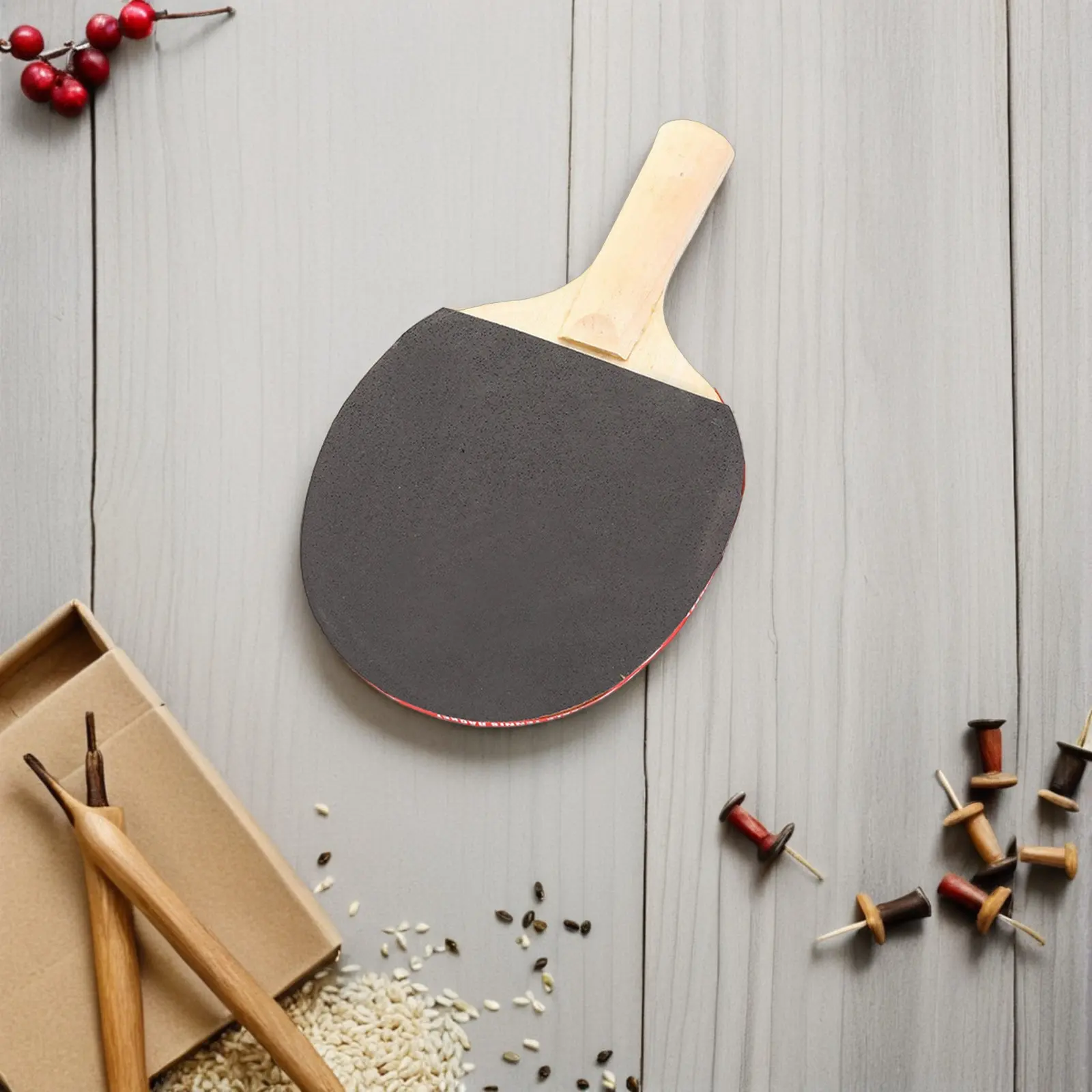 

Table Tennis Set Wood Metal Plastic Racket Net Assorted Color for Sports Ping Pong Table Tennis