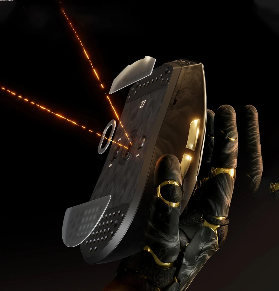 EWEADN Z7 Carbon Fiber Wireless Mouse Paw3950 Dual 8k Lightweight