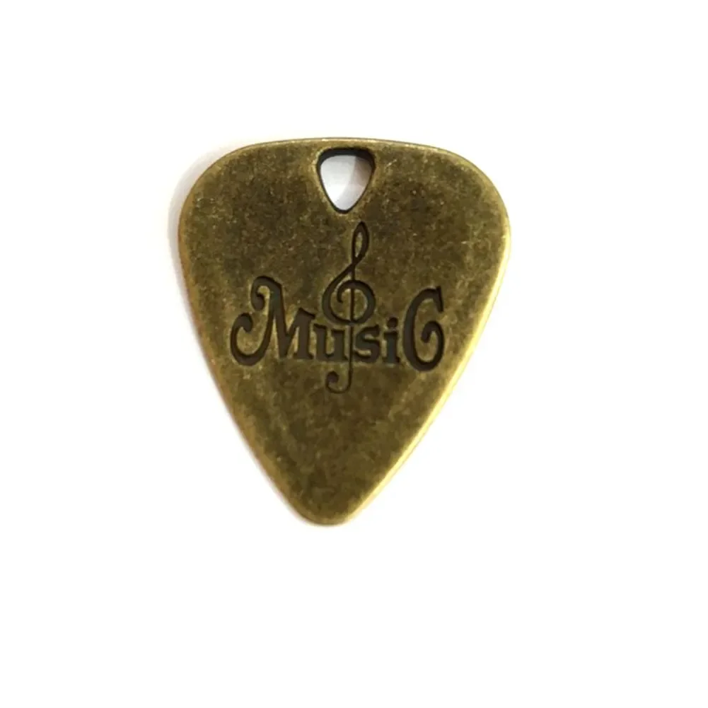 Metal Guitar Pick Zinc Alloy Plectrum For Acoustic Electric Guitars Bass Ukulele Retro Color Guitar Picks Parts Accessories