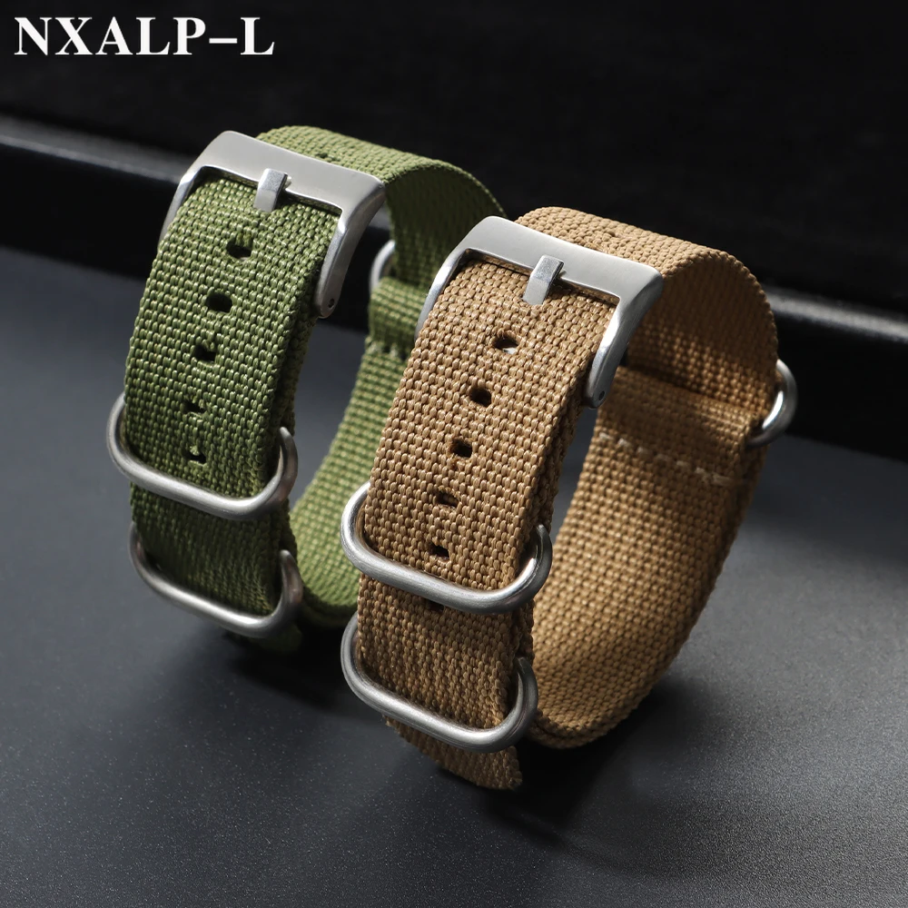 Thickened Nylon Wristband 20mm 22mm for Tudor for Seiko Ribbed Watch Strap Men women Army Military Sports Watchband Accessories