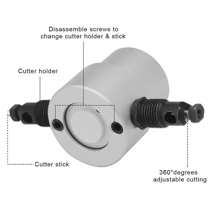 Electric Sheet Metal Cutting Double Head Nibbler Blade Saw Cutter Tool Drill Accessory Machine Punching Shears Modification