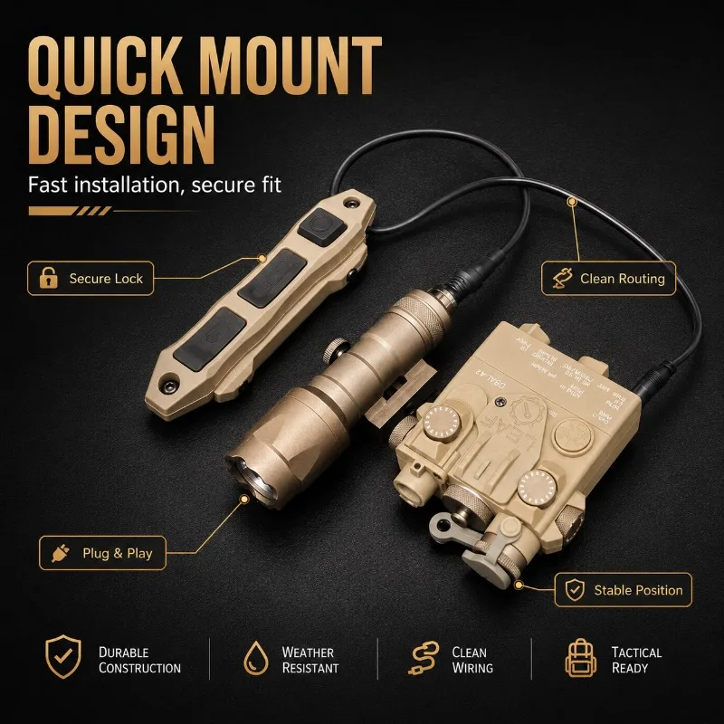 Portable DBAL‑A2‑Shape Beam Marker & High‑brightness M300‑M600 Torch, Dual Remote‑wire Hobby Accessory Kit