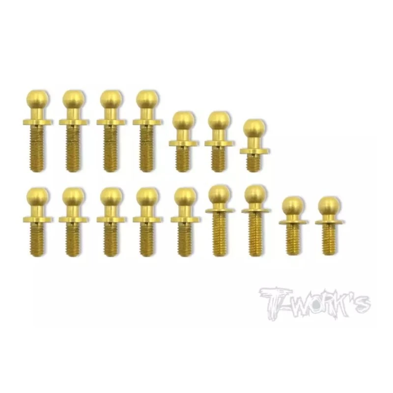 Original T worksTN-Y Titanium Nitride 4.3mm Ball End ( For Yokomo ) 2pcs.Professional Rc part