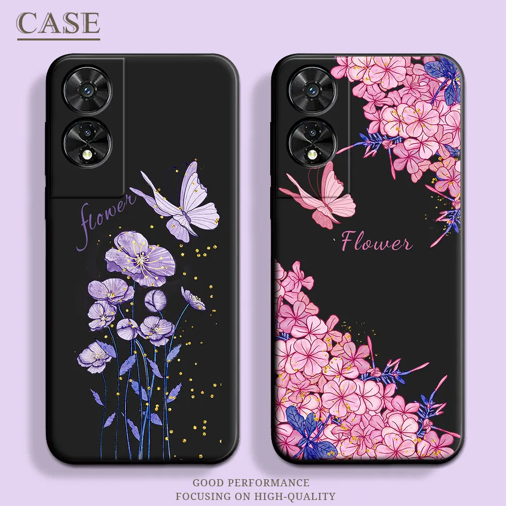 Tcl 505 t509k (t5094) 、ソフトシリコンケース、キュート、漫画、tpu、カップル、蝶、マット用